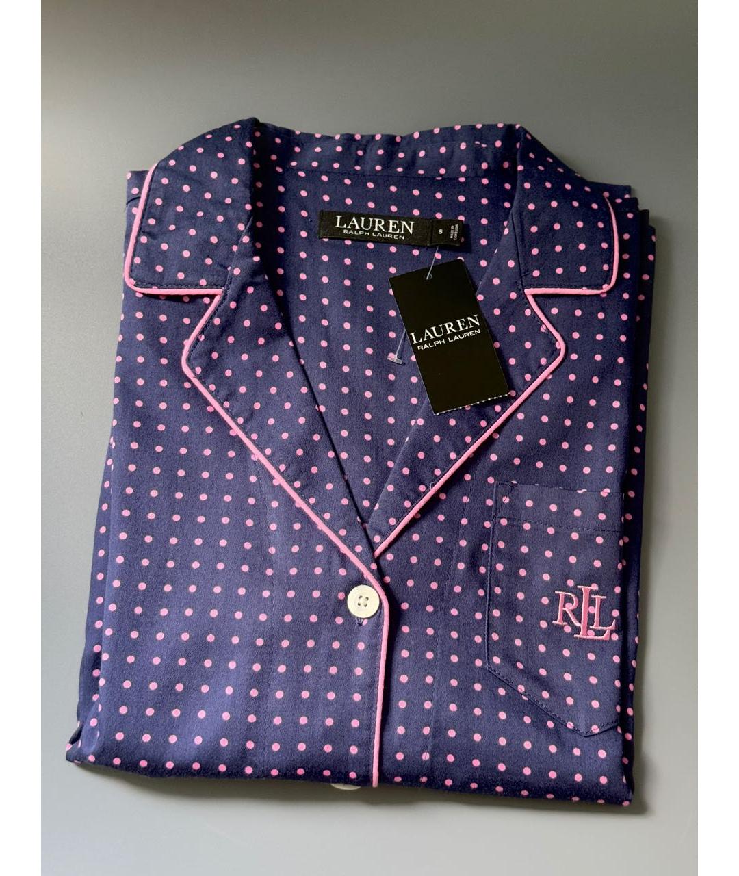 RALPH LAUREN Темно-синяя хлопковая пижама, фото 4