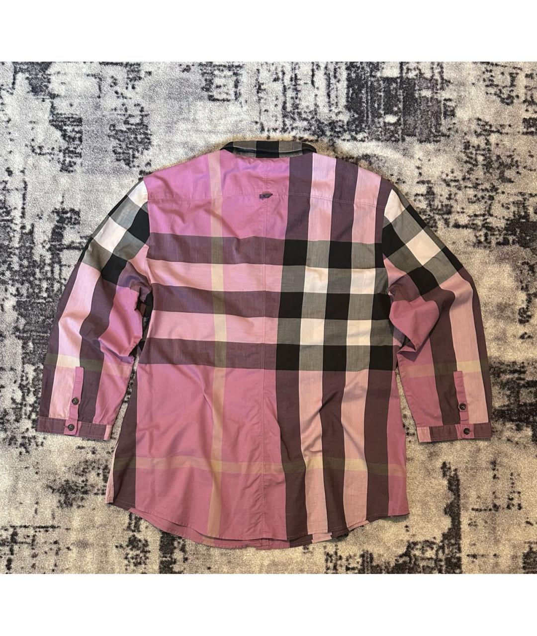 BURBERRY Фуксия хлопковая рубашка, фото 2