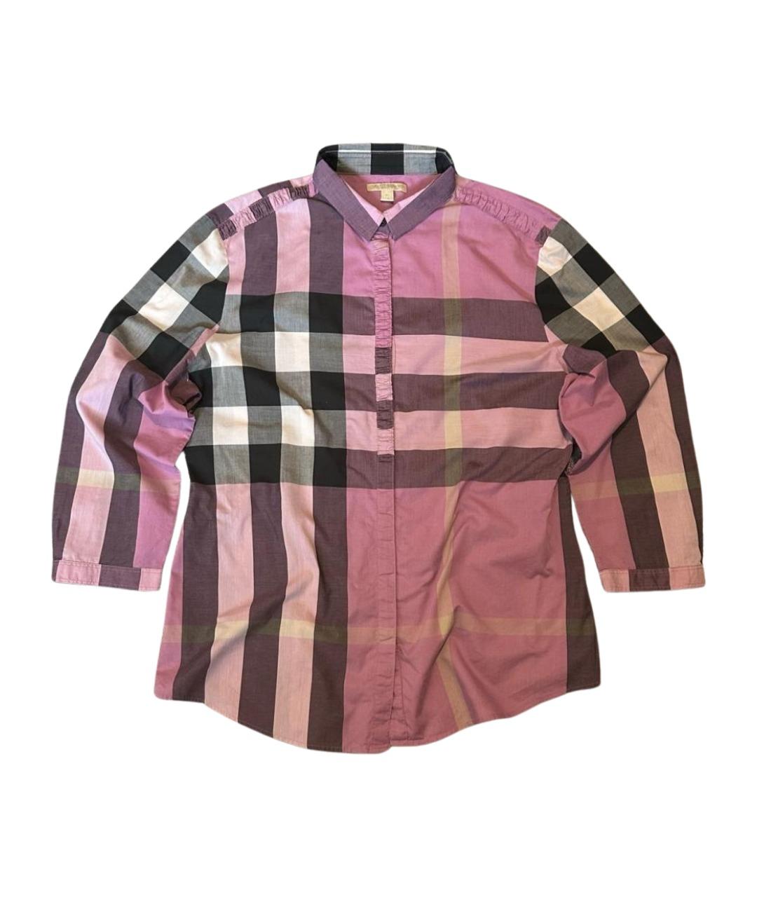 BURBERRY Фуксия хлопковая рубашка, фото 1