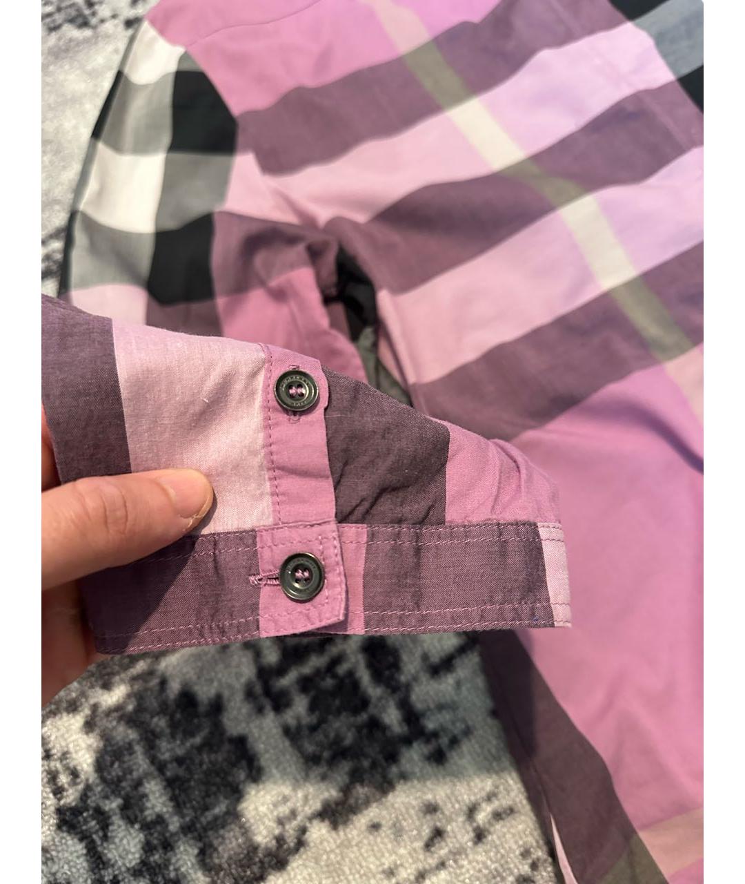 BURBERRY Фуксия хлопковая рубашка, фото 4