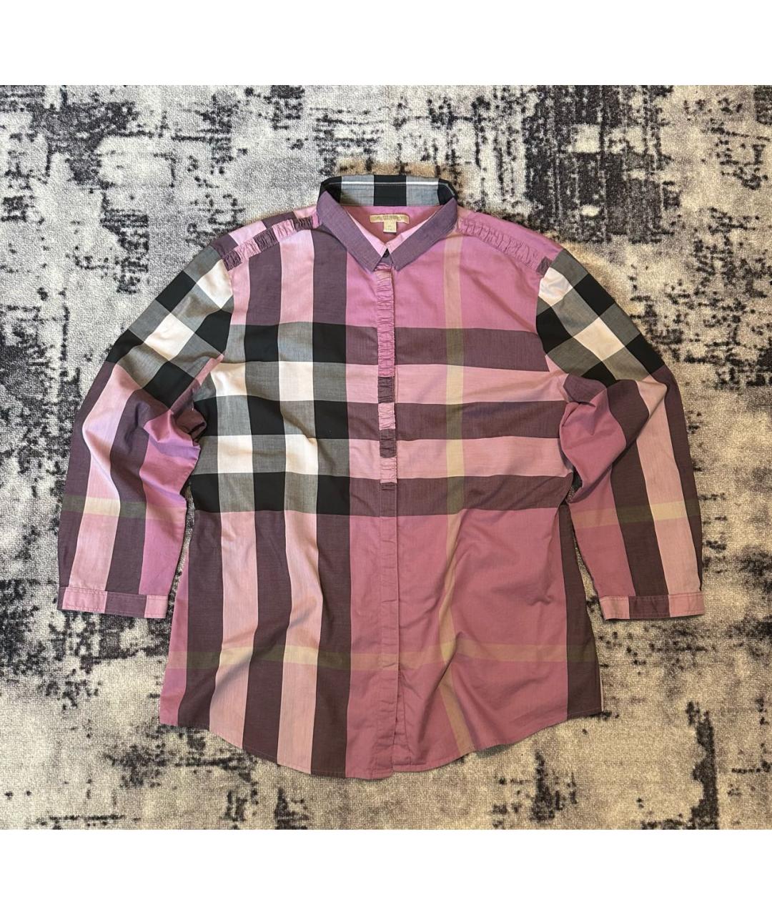 BURBERRY Фуксия хлопковая рубашка, фото 9