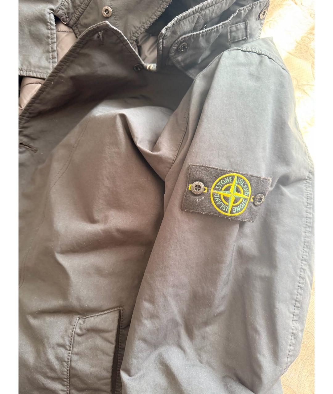 STONE ISLAND Черная полиэстеровая парка, фото 4