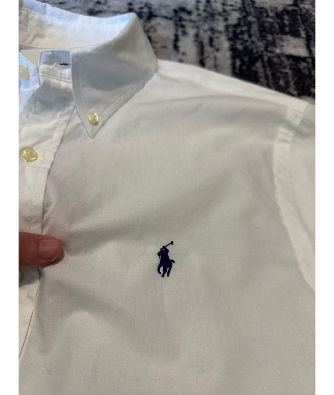 POLO RALPH LAUREN Белая хлопковая классическая рубашка, фото 3