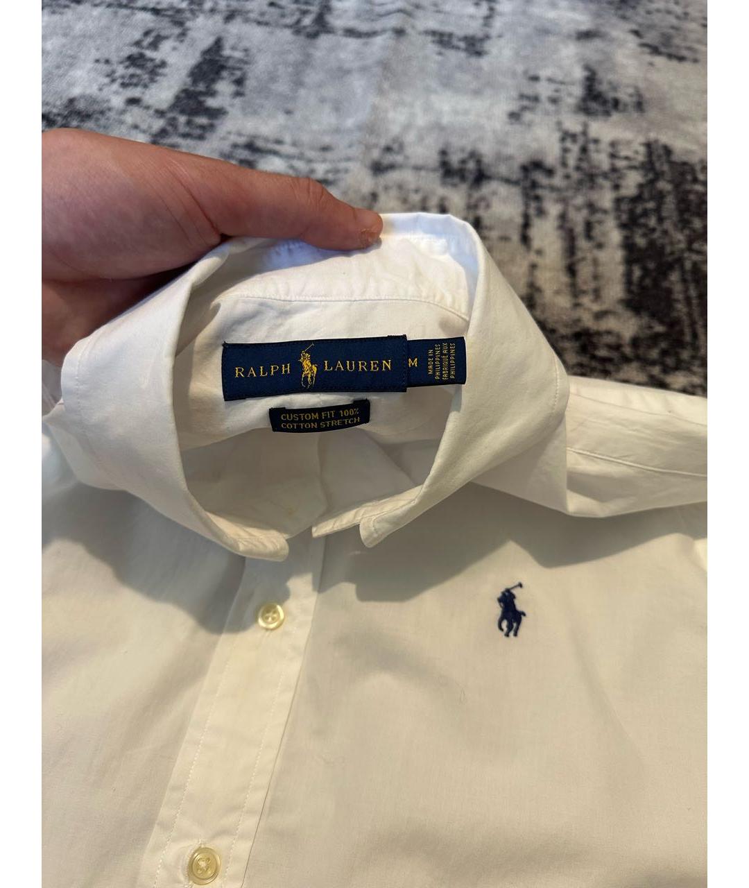POLO RALPH LAUREN Белая хлопковая классическая рубашка, фото 4