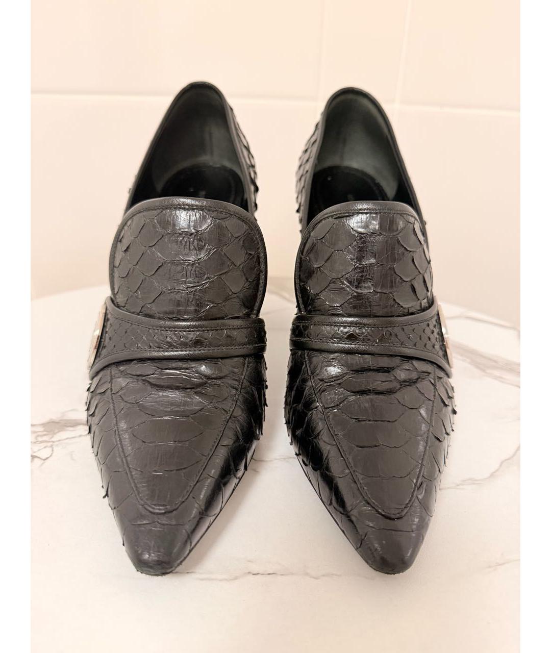 LOUIS VUITTON Черные туфли из экзотической кожи, фото 2