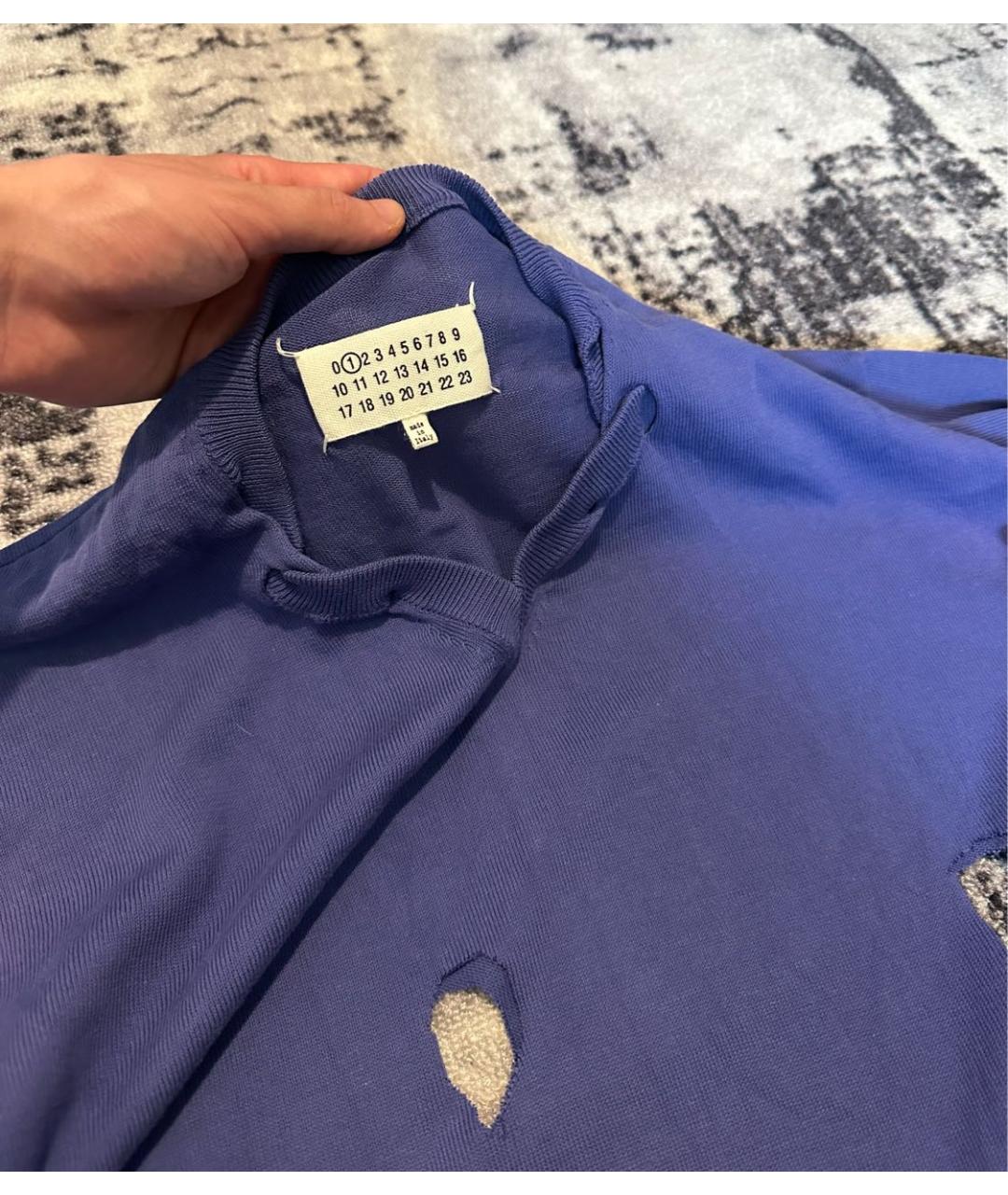 MAISON MARGIELA Синее хлопковое повседневное платье, фото 5