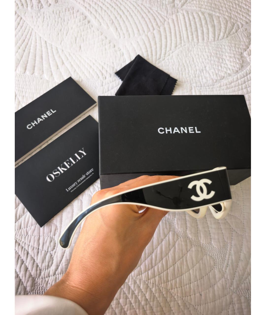 CHANEL Черные пластиковые солнцезащитные очки, фото 2
