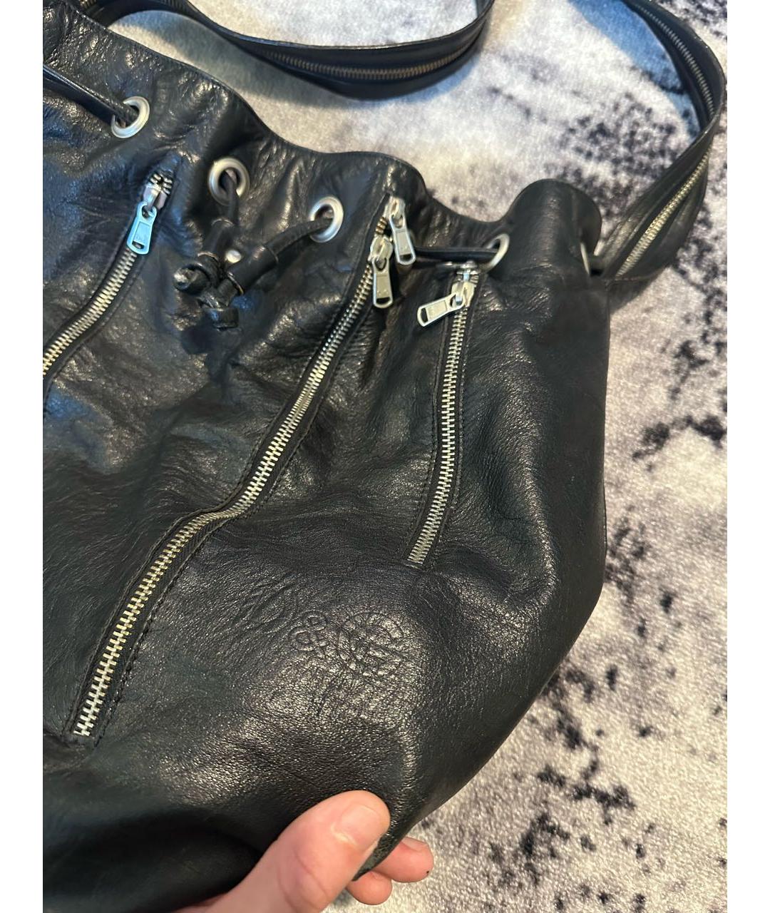 DOLCE&GABBANA Черная кожаная сумка через плечо, фото 3