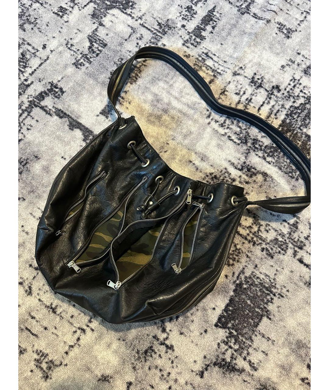 DOLCE&GABBANA Черная кожаная сумка через плечо, фото 4
