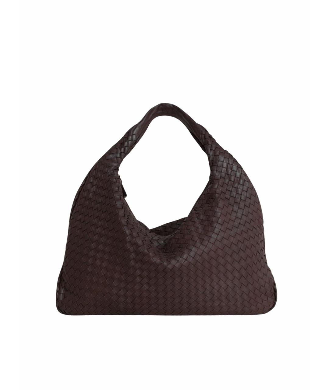BOTTEGA VENETA Коричневая кожаная сумка с короткими ручками, фото 1