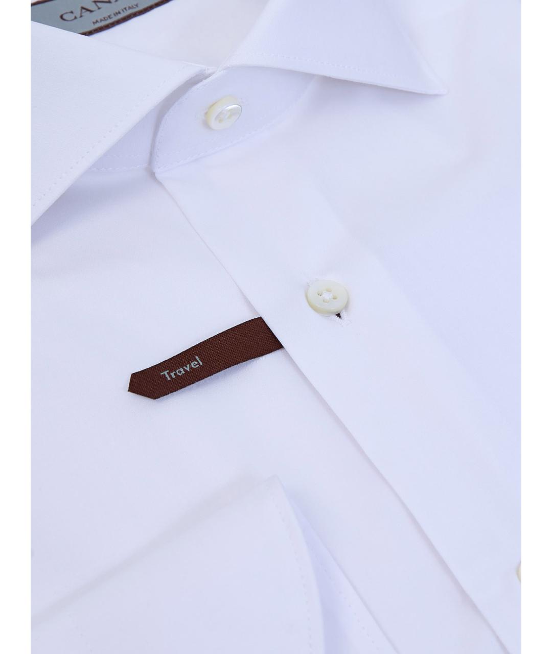 CANALI Белая хлопковая классическая рубашка, фото 3