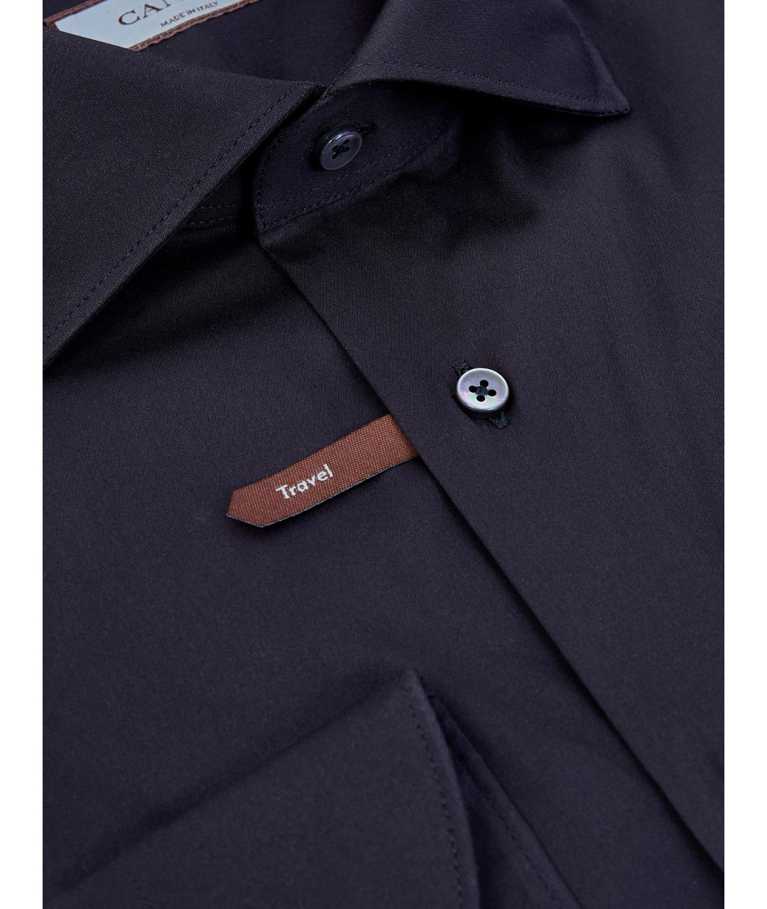 CANALI Черная хлопковая классическая рубашка, фото 3