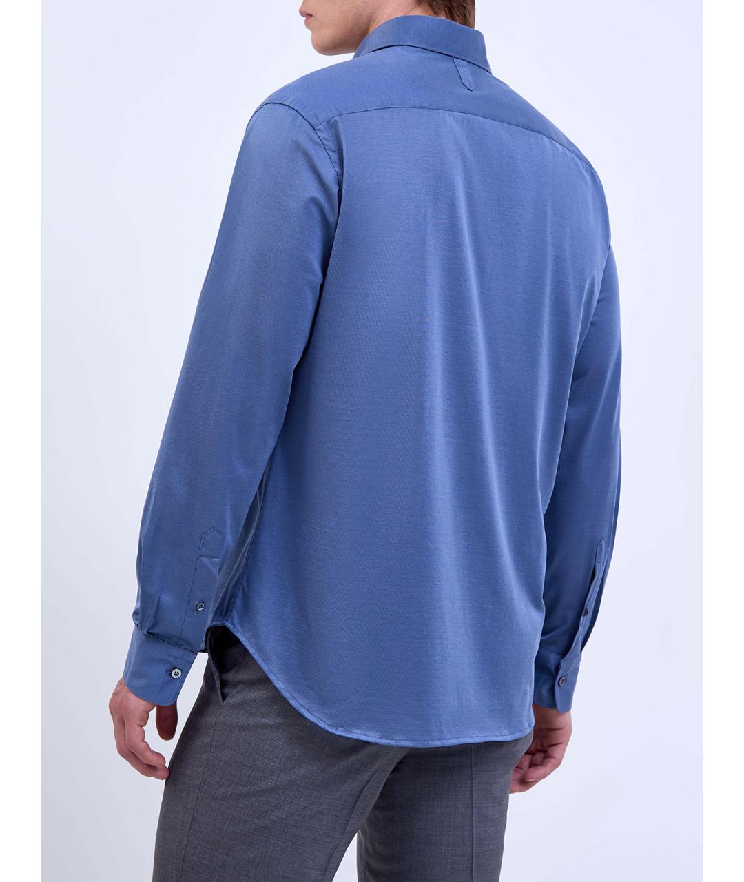 CANALI Синяя хлопковая классическая рубашка, фото 4