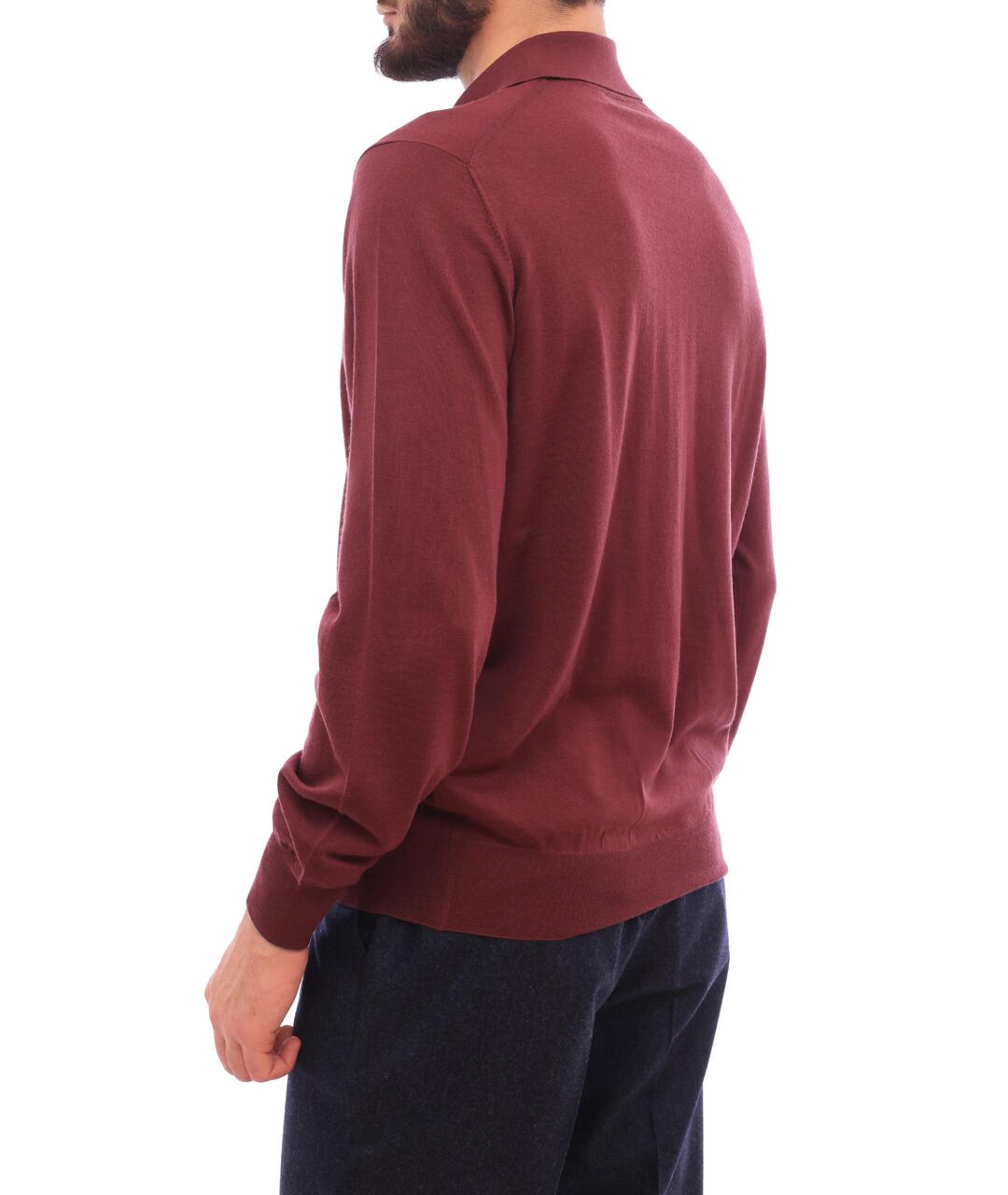 BRUNELLO CUCINELLI Бордовый шерстяной джемпер / свитер, фото 3