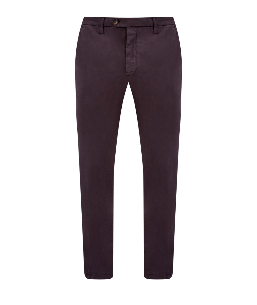CANALI Коричневые хлопковые повседневные брюки, фото 1