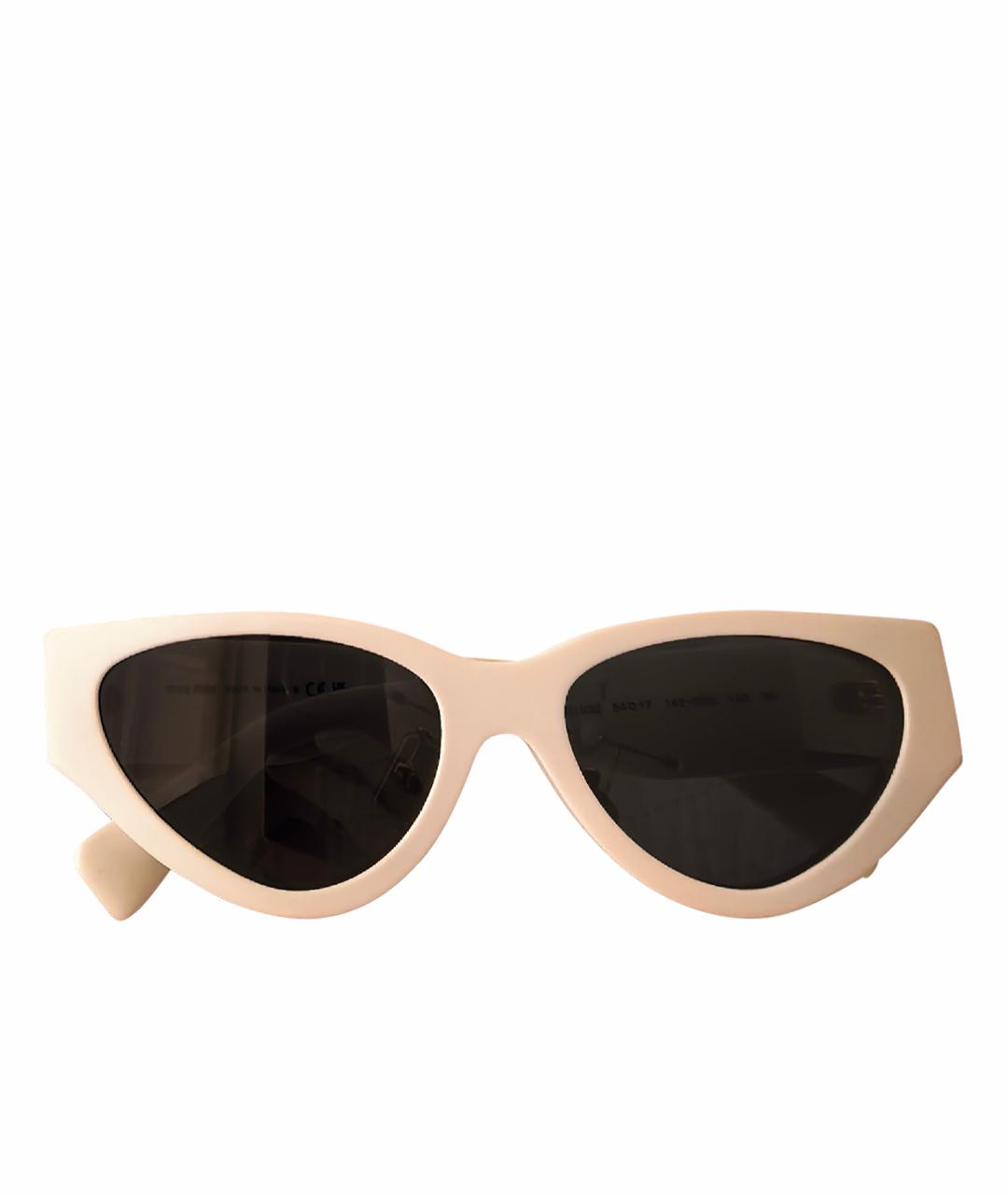MIU MIU Белые пластиковые солнцезащитные очки, фото 1
