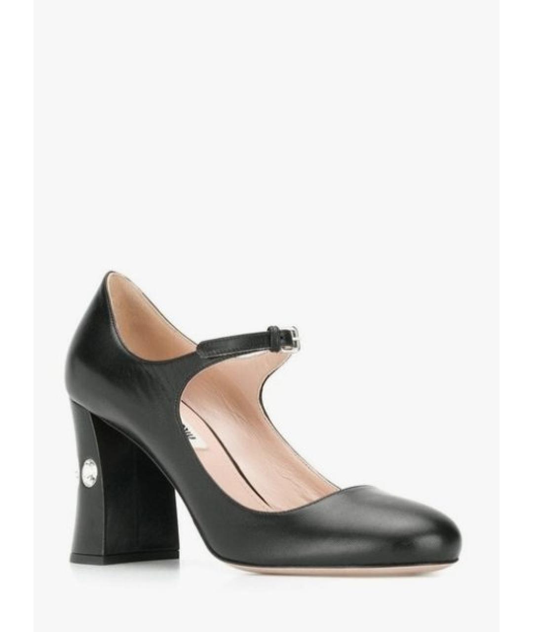 MIU MIU Черные кожаные туфли, фото 3