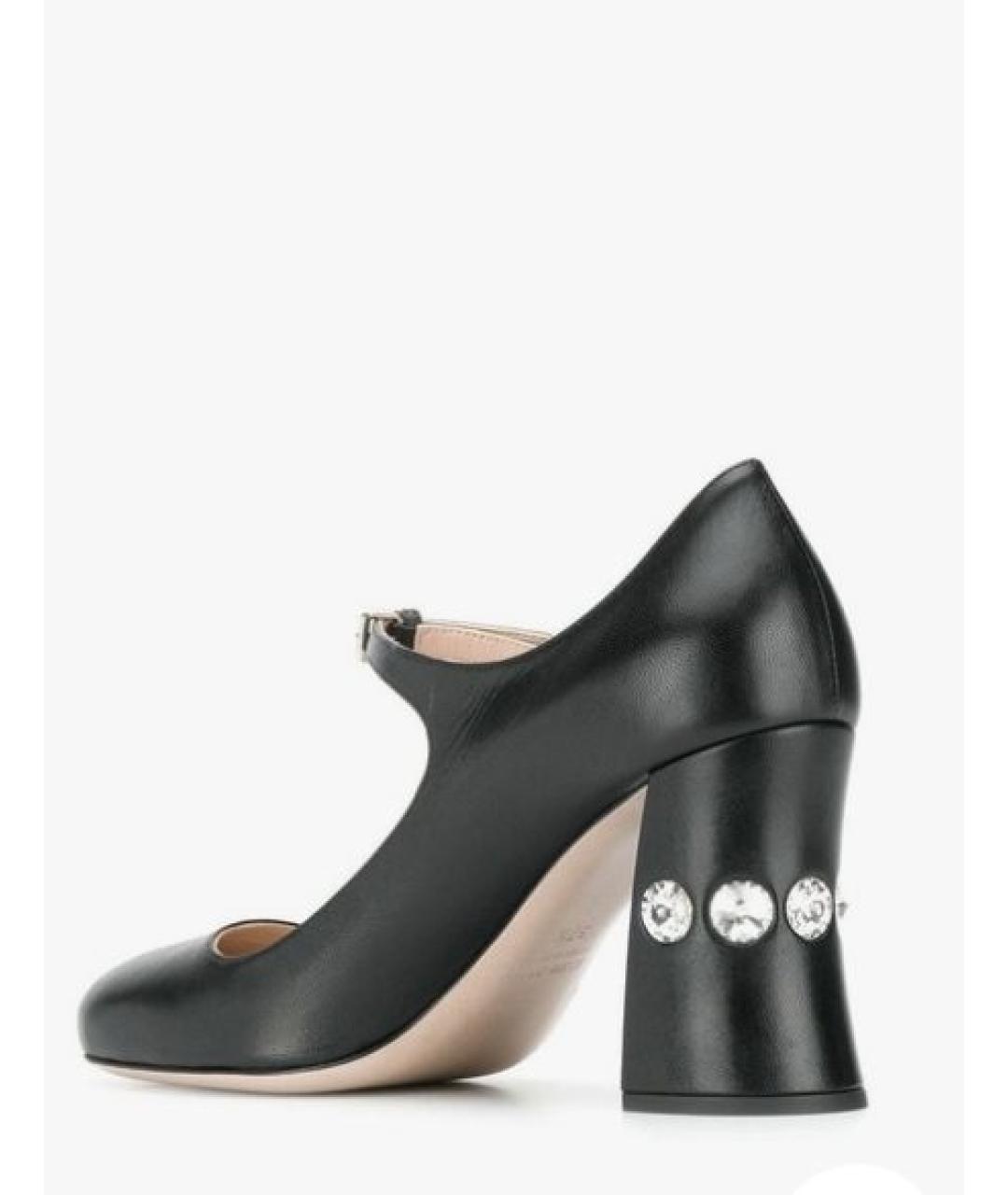 MIU MIU Черные кожаные туфли, фото 4