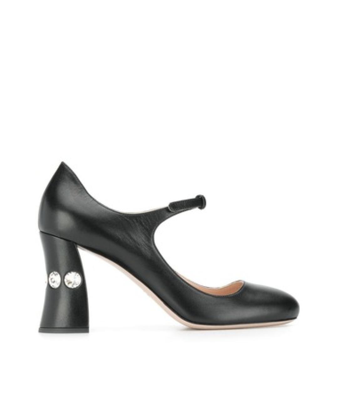 MIU MIU Черные кожаные туфли, фото 8