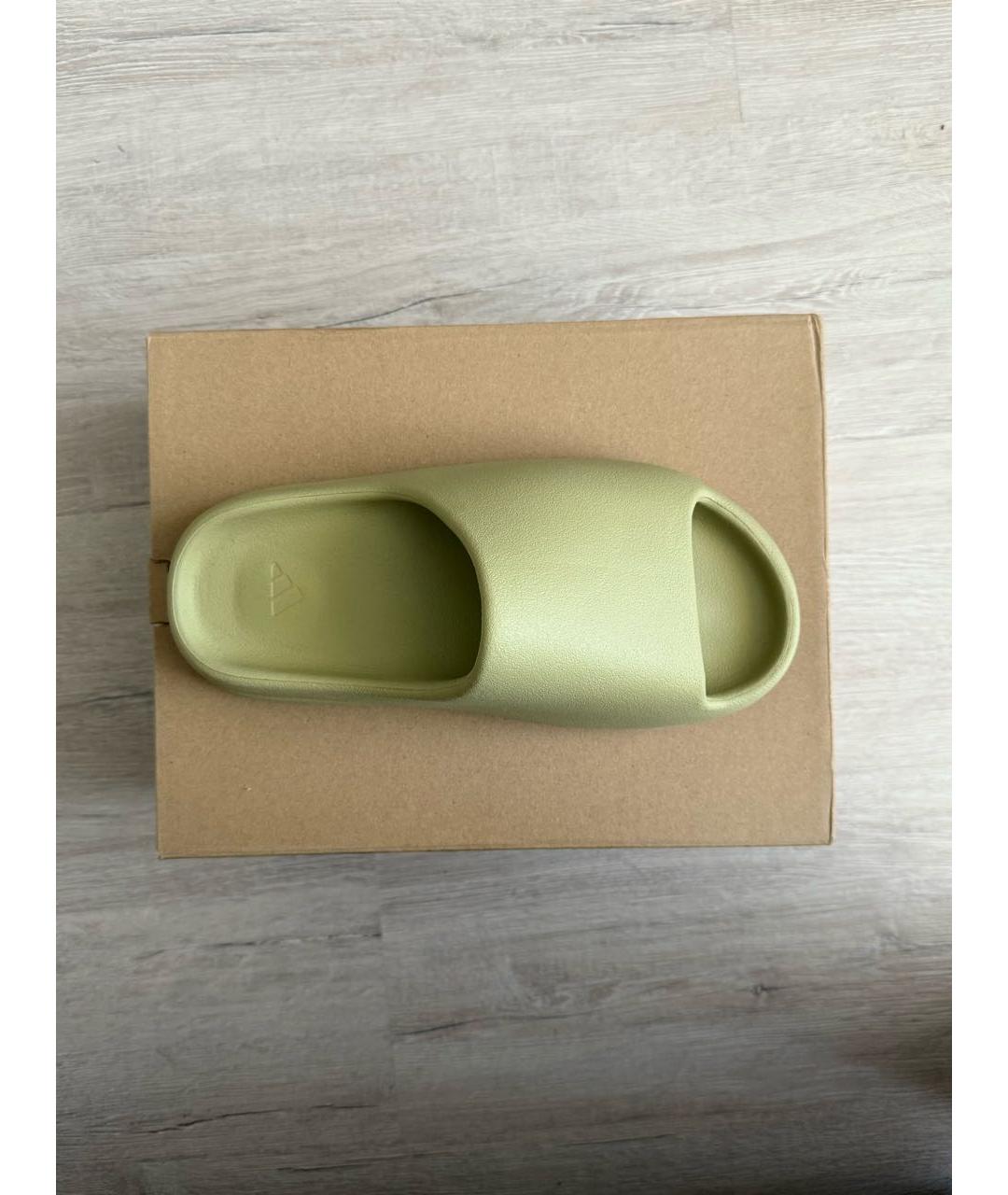 ADIDAS YEEZY Желтые резиновые шлепанцы, фото 3