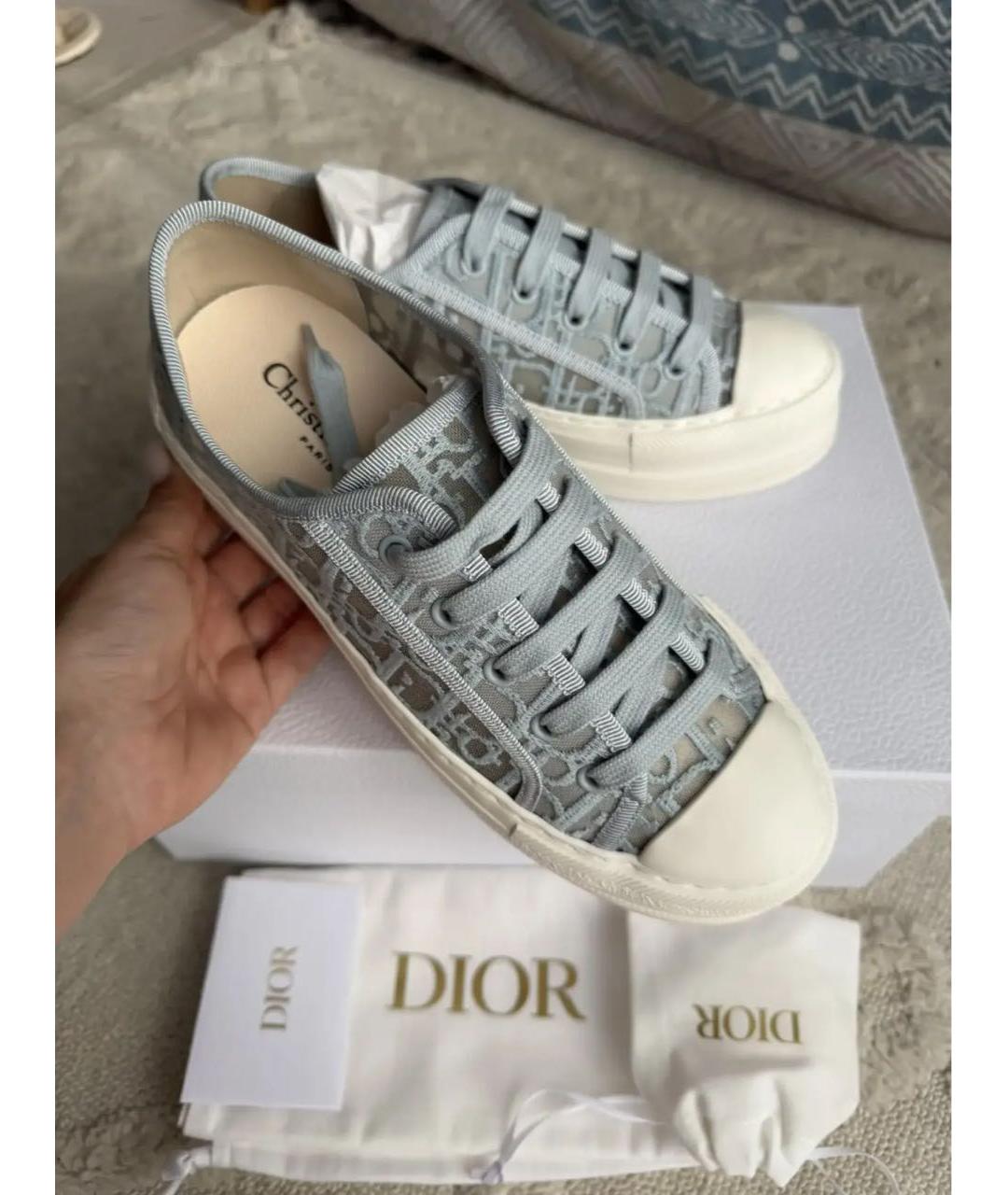 CHRISTIAN DIOR Голубые кеды, фото 2
