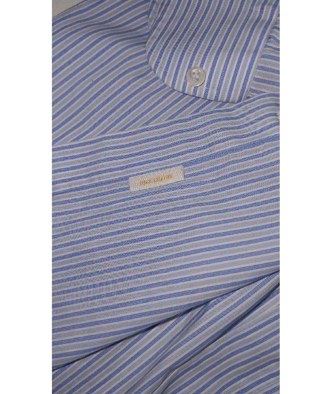 BRIONI Голубая хлопковая кэжуал рубашка, фото 5