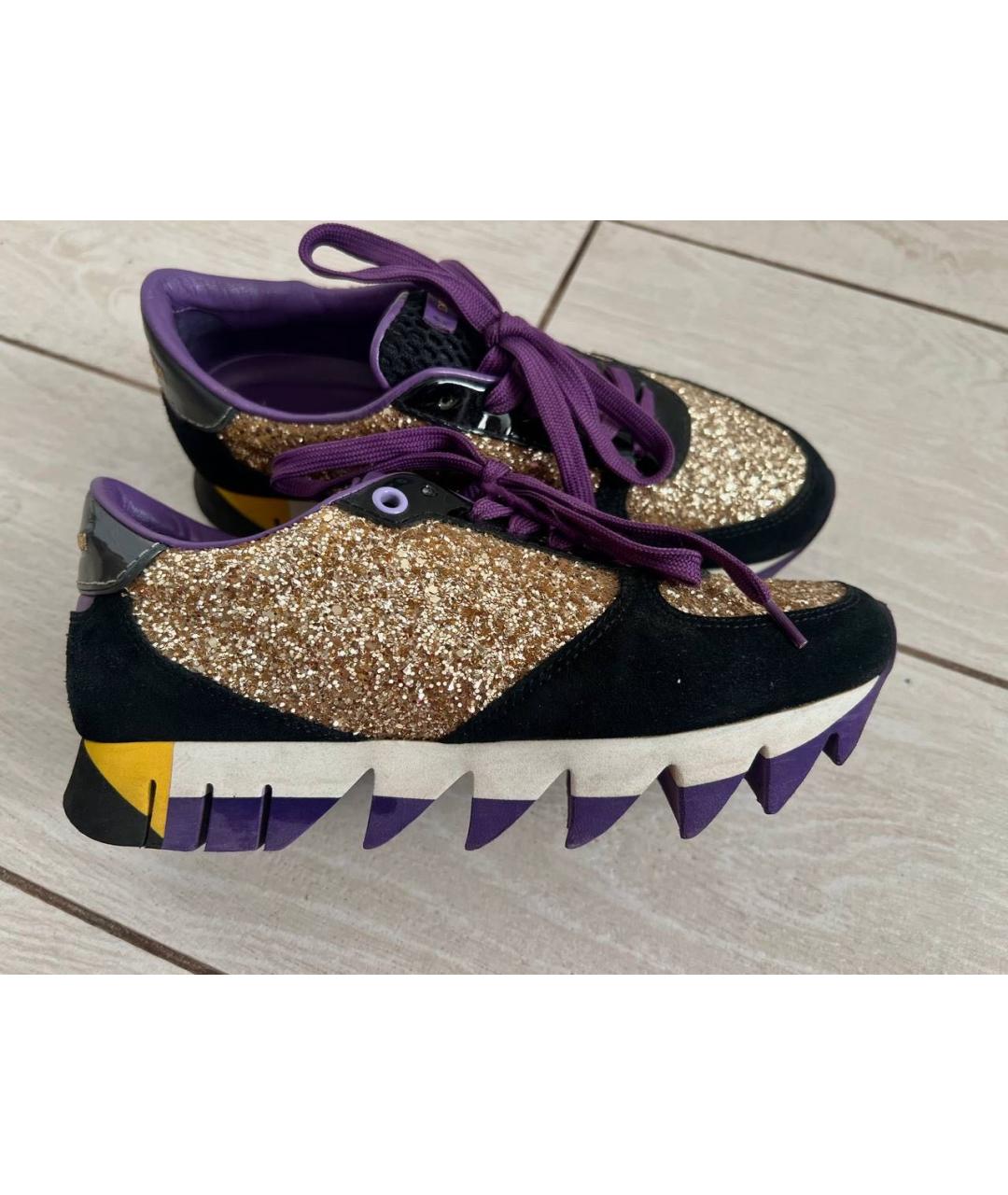 DOLCE&GABBANA Мульти замшевые кроссовки, фото 3