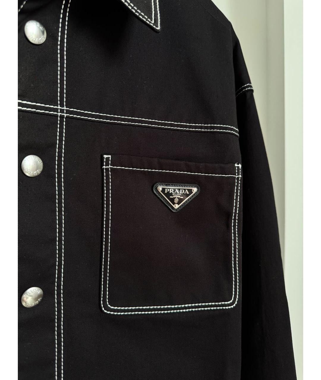 PRADA Черная хлопковая куртка, фото 4