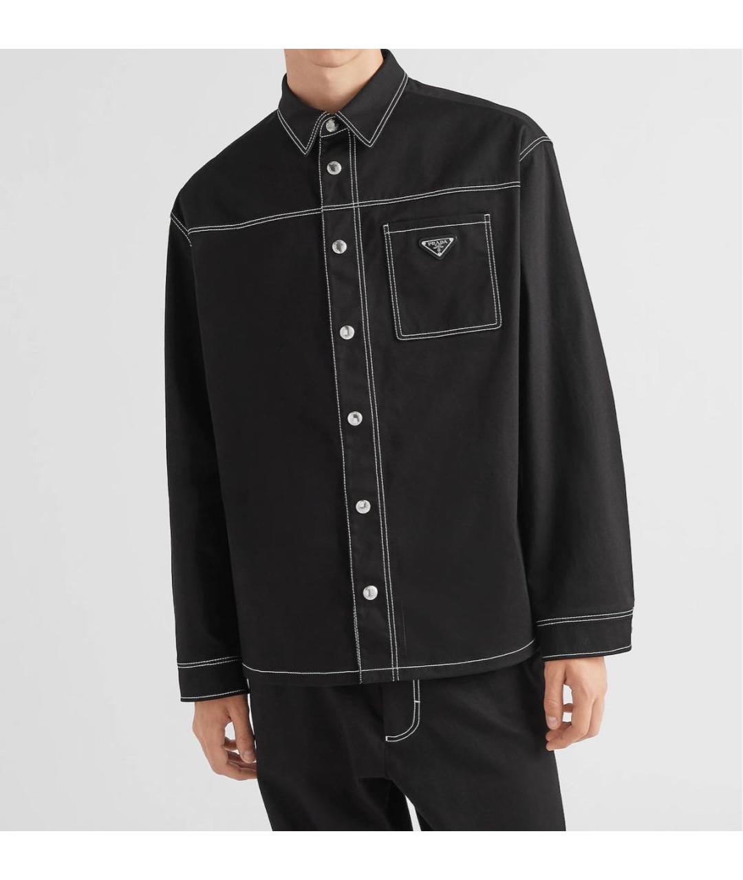 PRADA Черная хлопковая куртка, фото 2