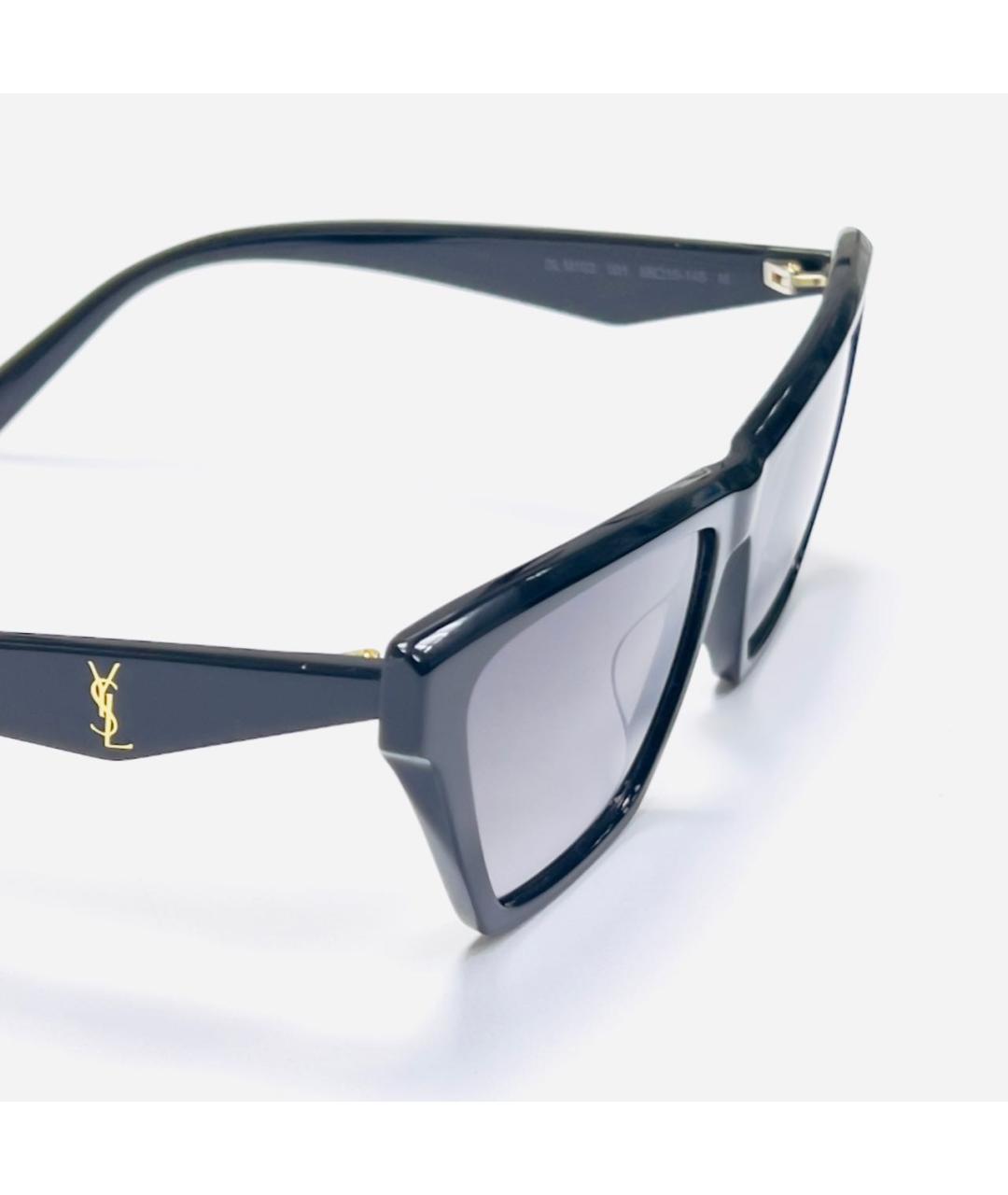 SAINT LAURENT Черные пластиковые солнцезащитные очки, фото 3