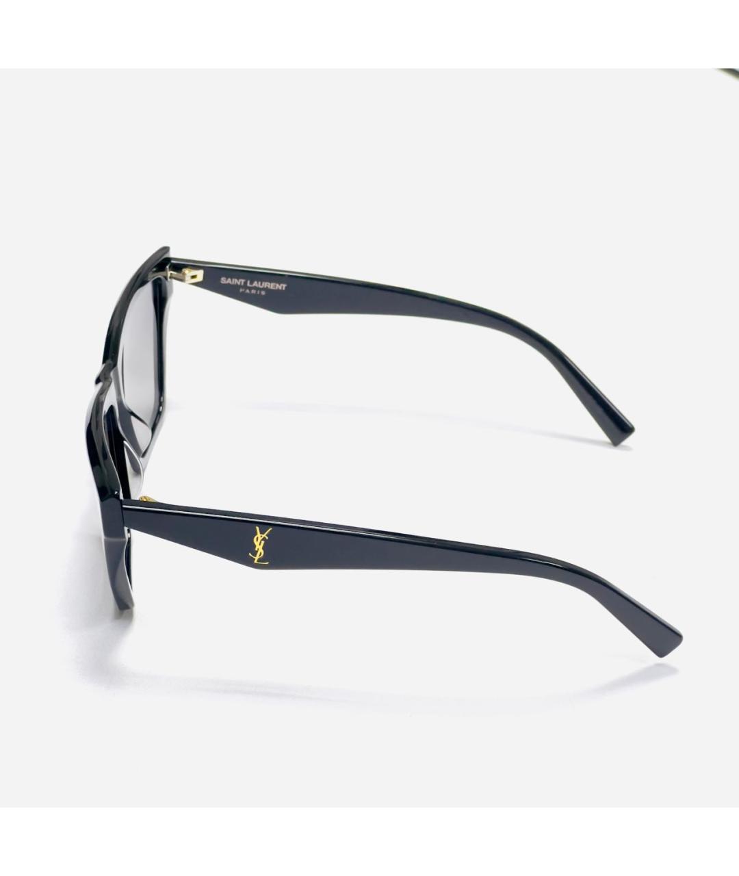 SAINT LAURENT Черные пластиковые солнцезащитные очки, фото 6