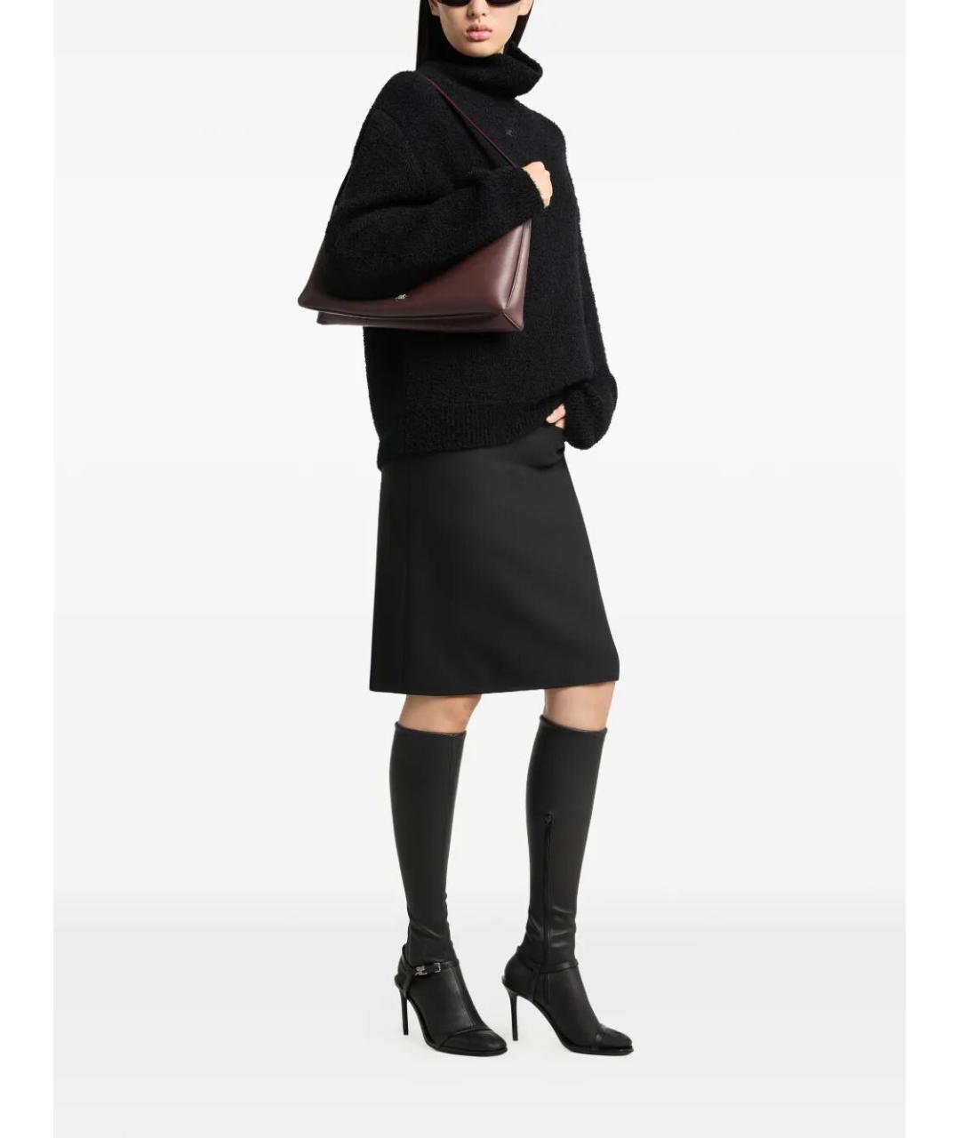 COURREGES Бордовая кожаная сумка через плечо, фото 2