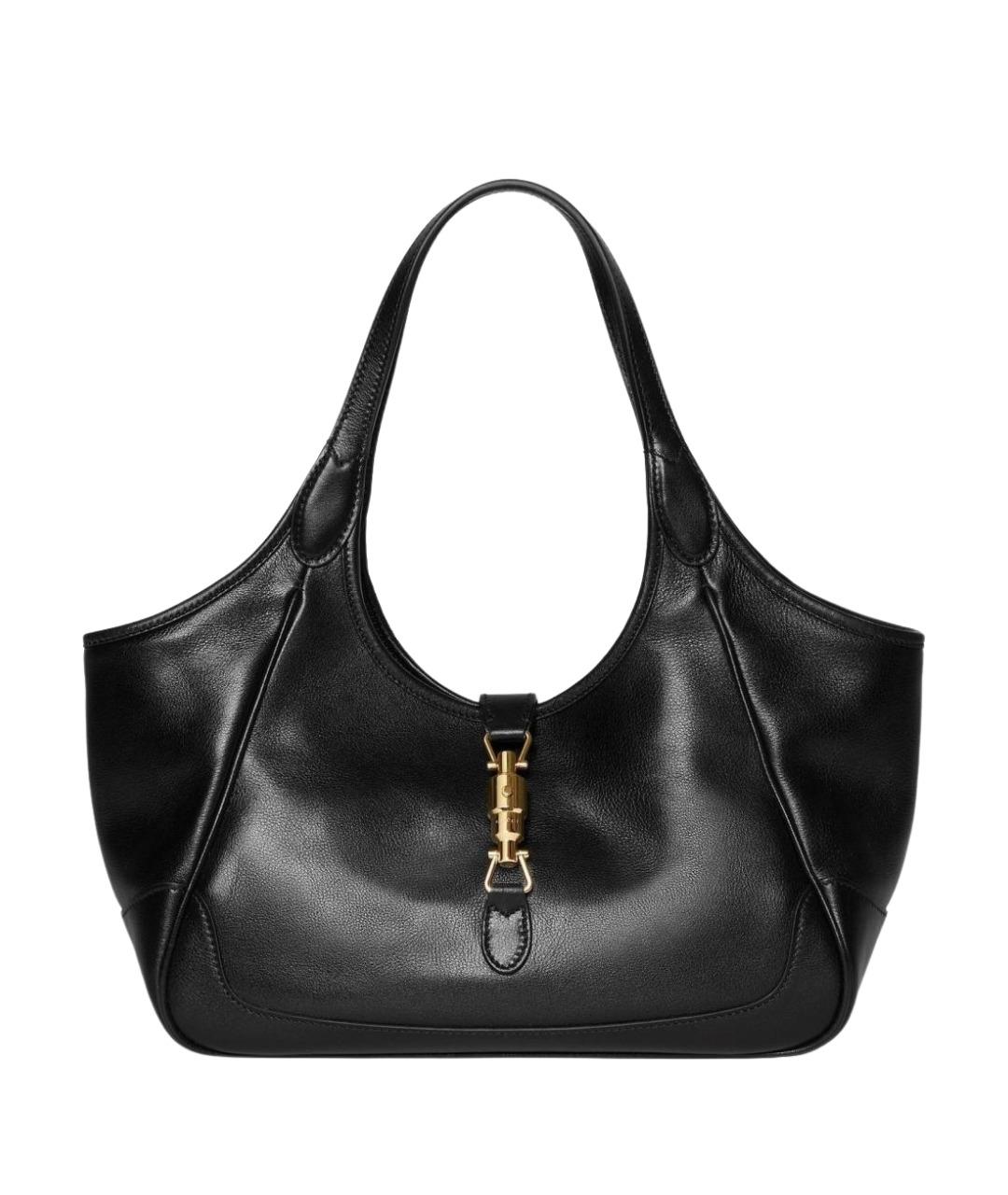 GUCCI Черная кожаная сумка тоут, фото 1
