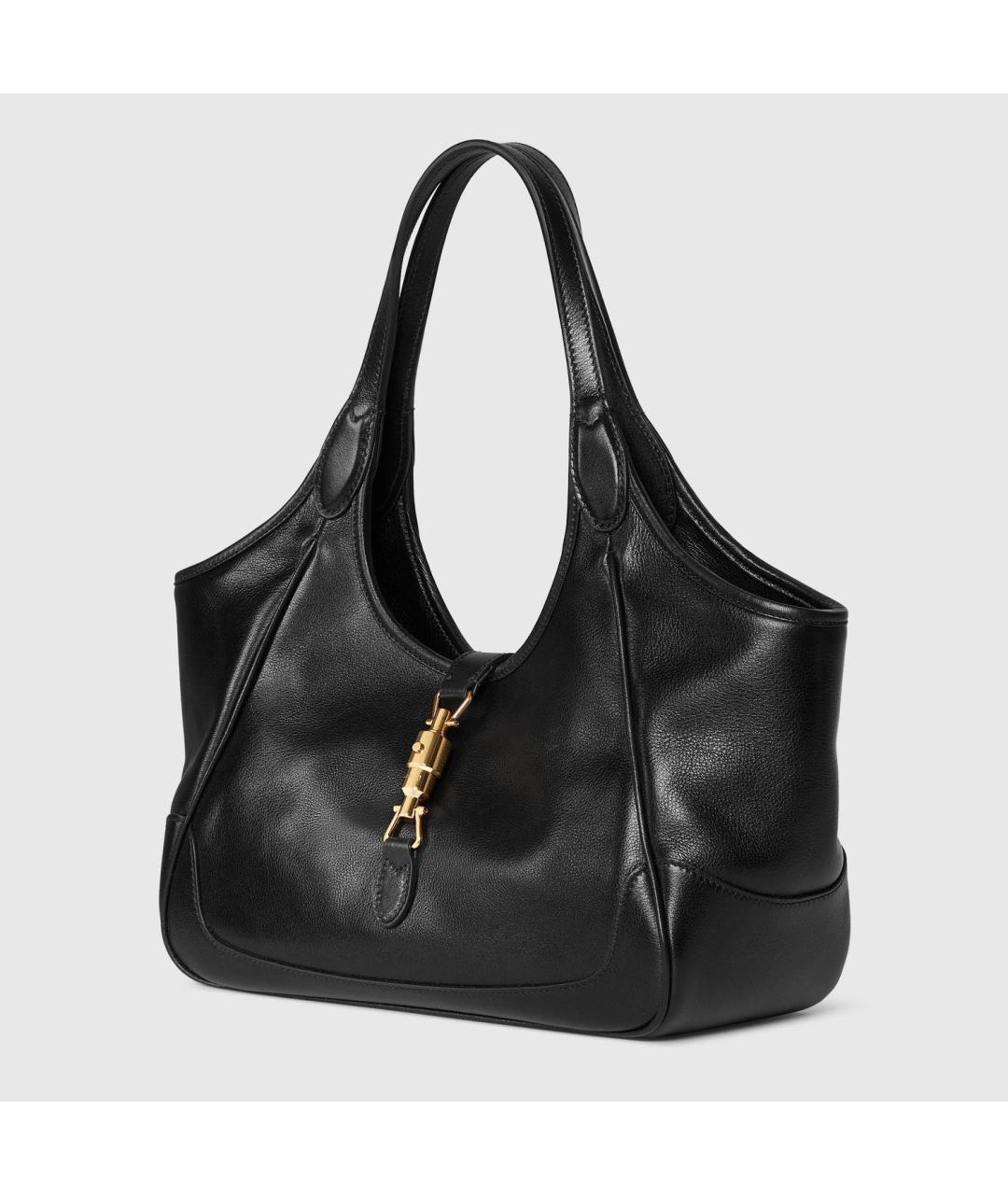 GUCCI Черная кожаная сумка тоут, фото 2