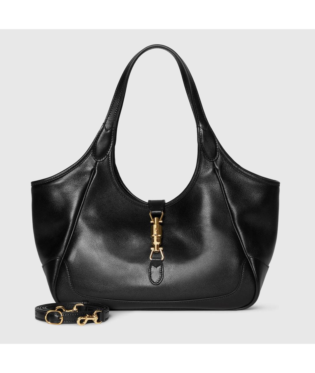 GUCCI Черная кожаная сумка тоут, фото 4