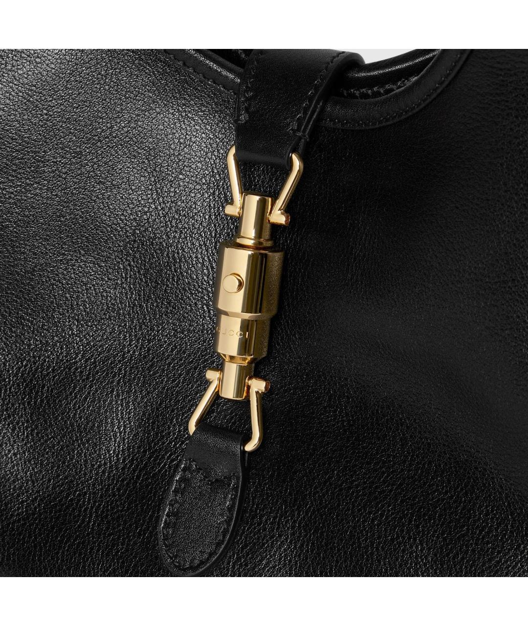 GUCCI Черная кожаная сумка тоут, фото 3