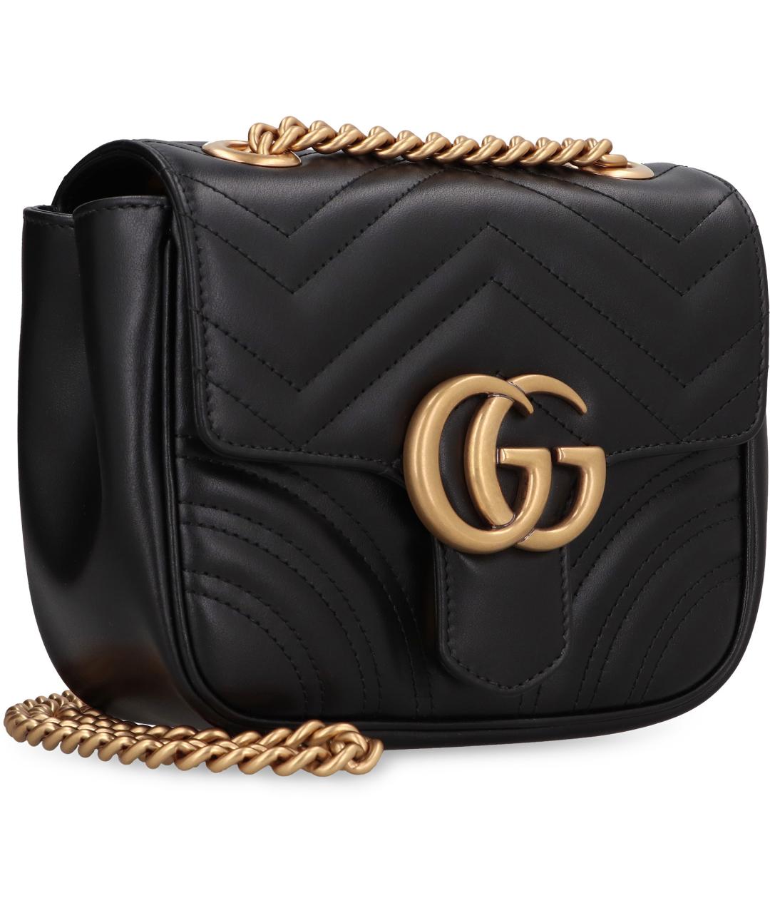 GUCCI Черная кожаная сумка через плечо, фото 3