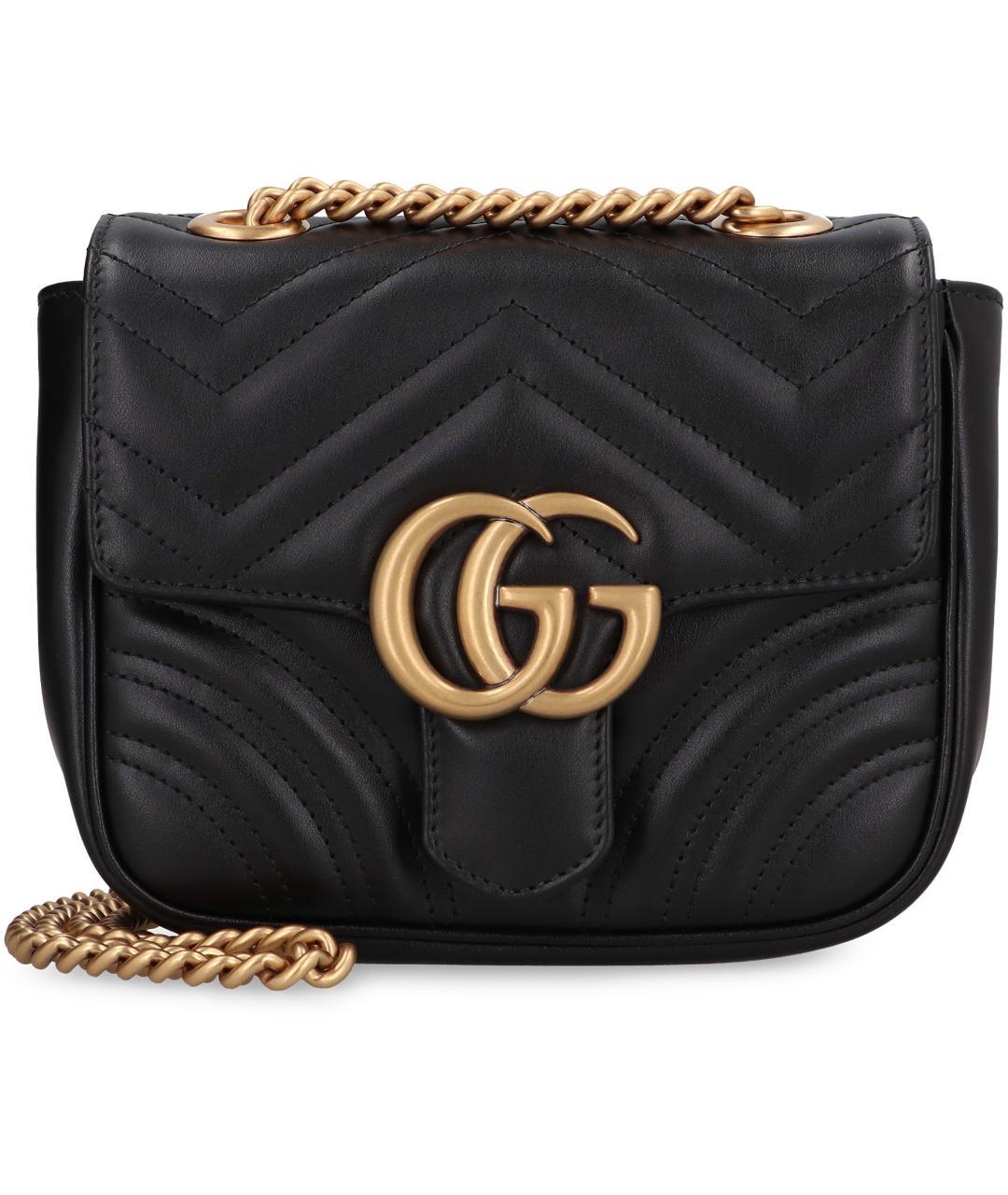 GUCCI Черная кожаная сумка через плечо, фото 2