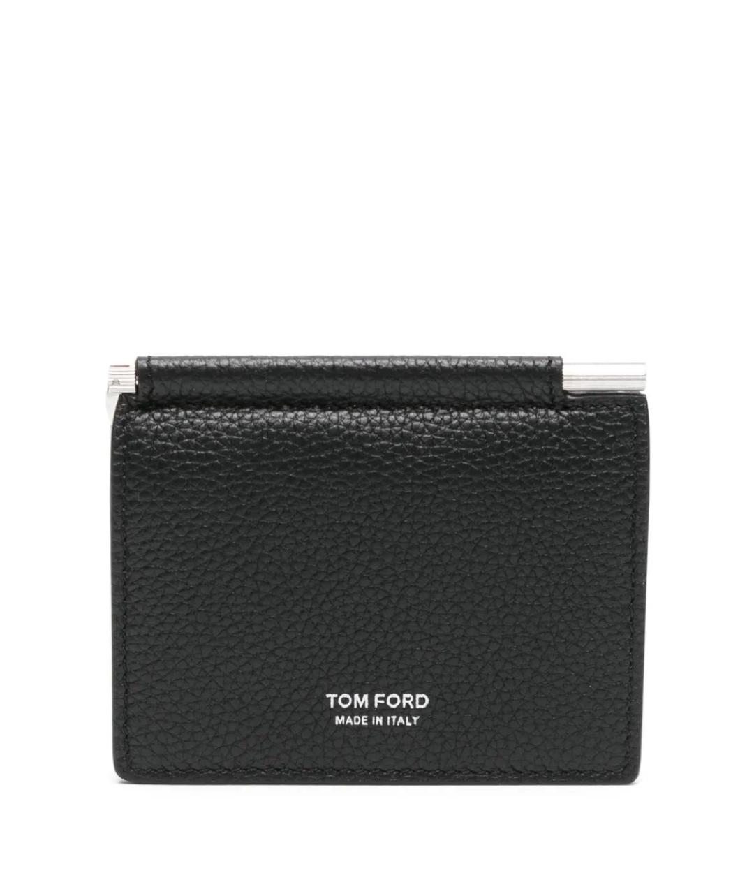 TOM FORD Черный кожаный кошелек, фото 1
