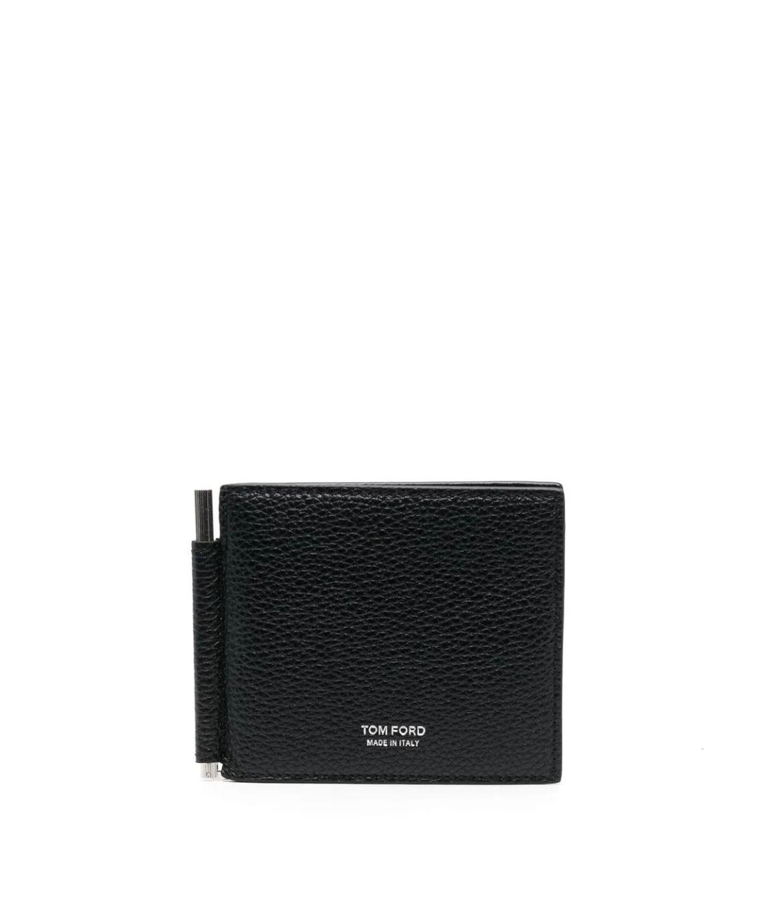 TOM FORD Черный кожаный кошелек, фото 1