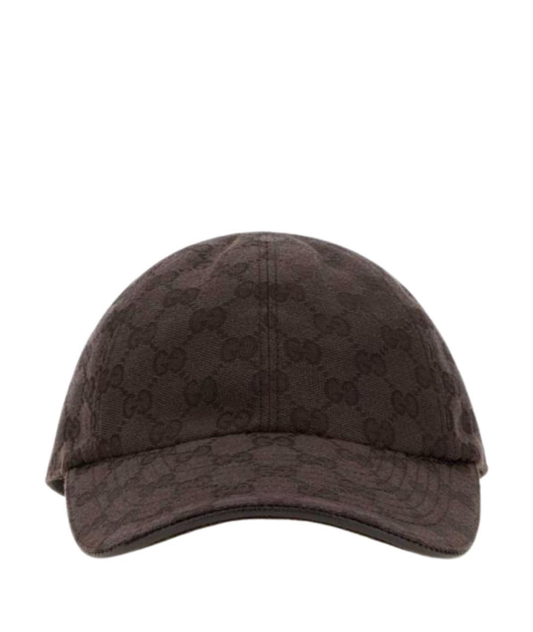 GUCCI Коричневая хлопковая кепка, фото 1