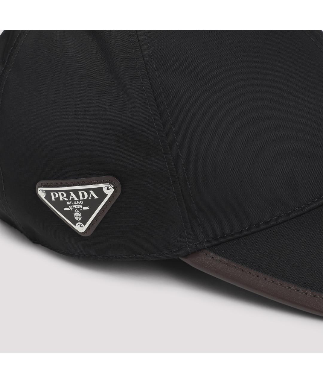 PRADA Черная синтетическая кепка/бейсболка, фото 5