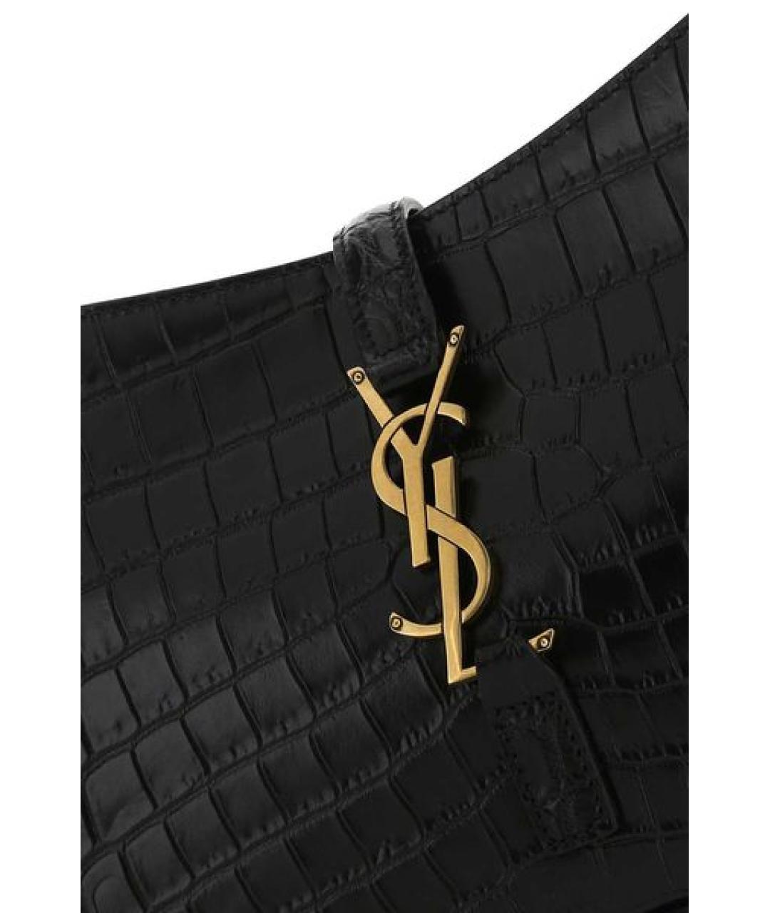 SAINT LAURENT Черная кожаная сумка через плечо, фото 4