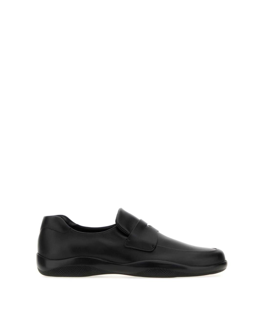 PRADA Черные кожаные лоферы, фото 1