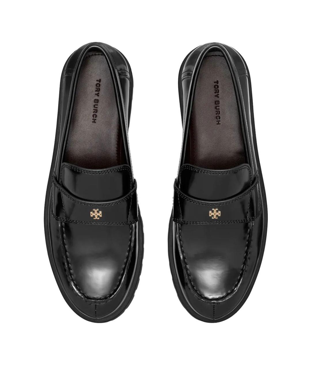 TORY BURCH Черные кожаные лоферы, фото 5