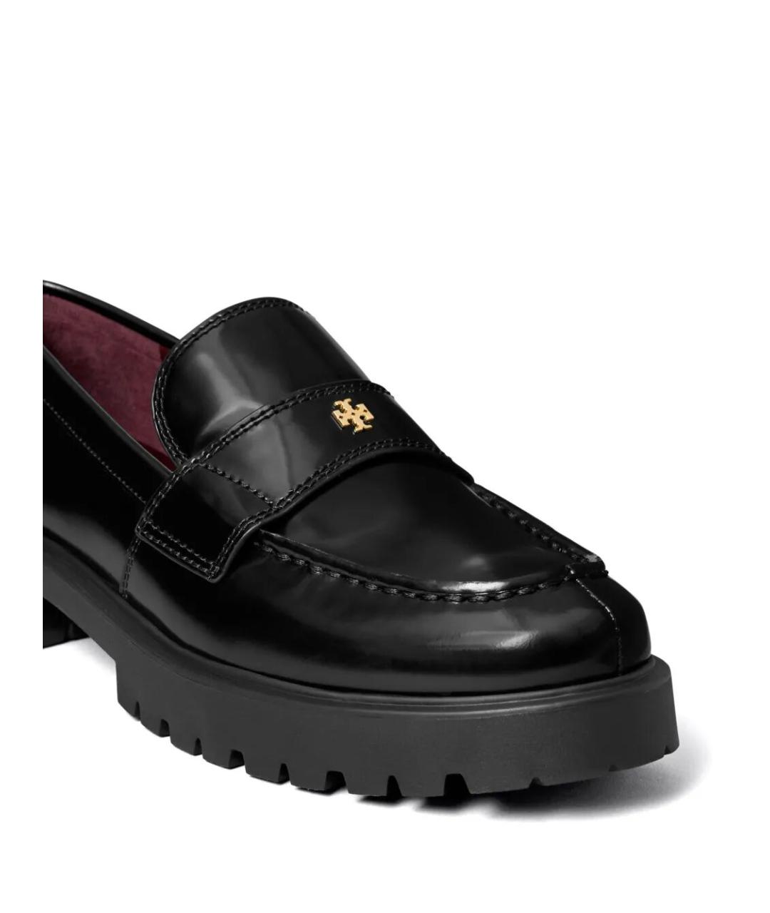 TORY BURCH Черные кожаные лоферы, фото 4