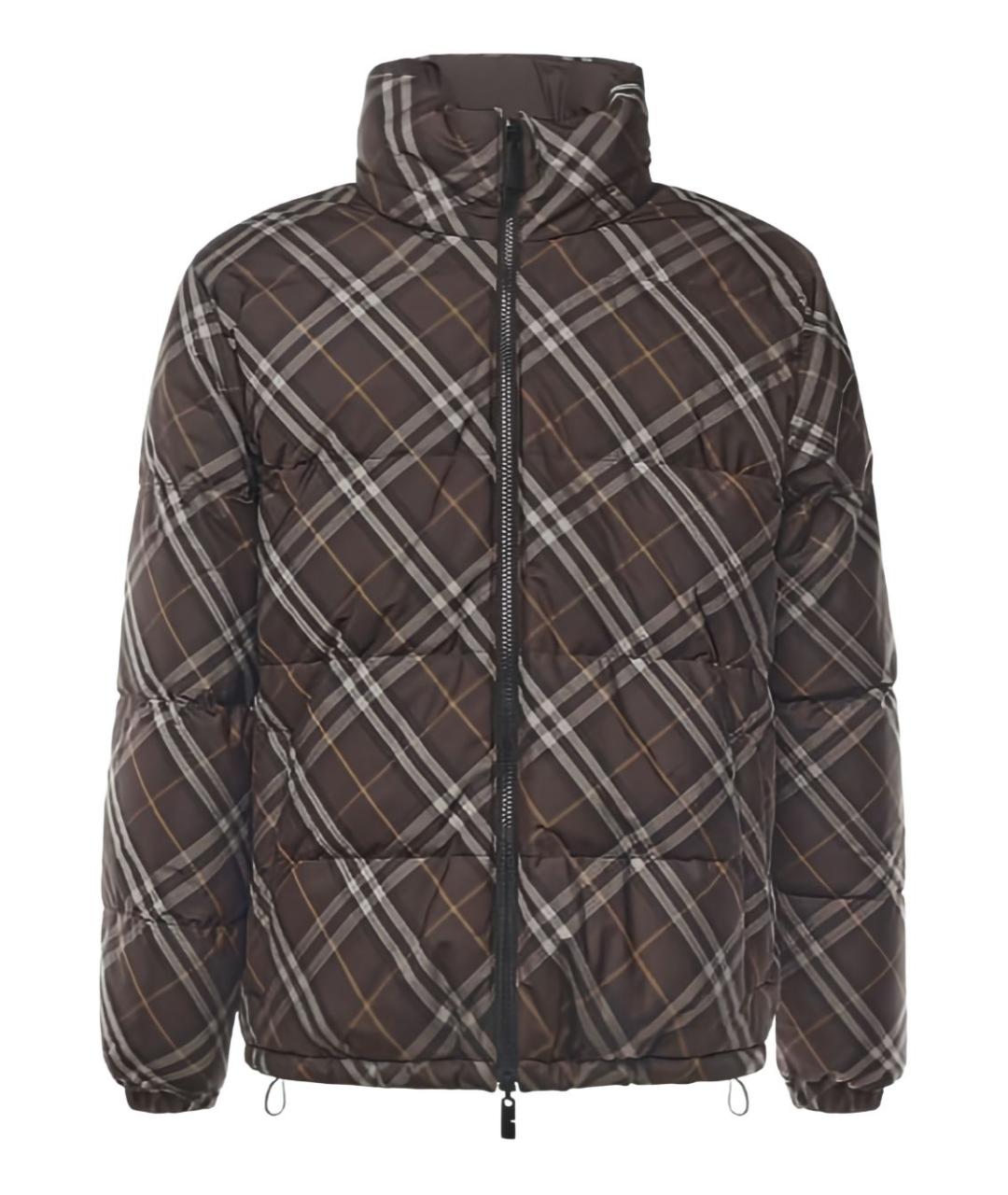 BURBERRY Коричневый полиэстеровый пуховик, фото 3