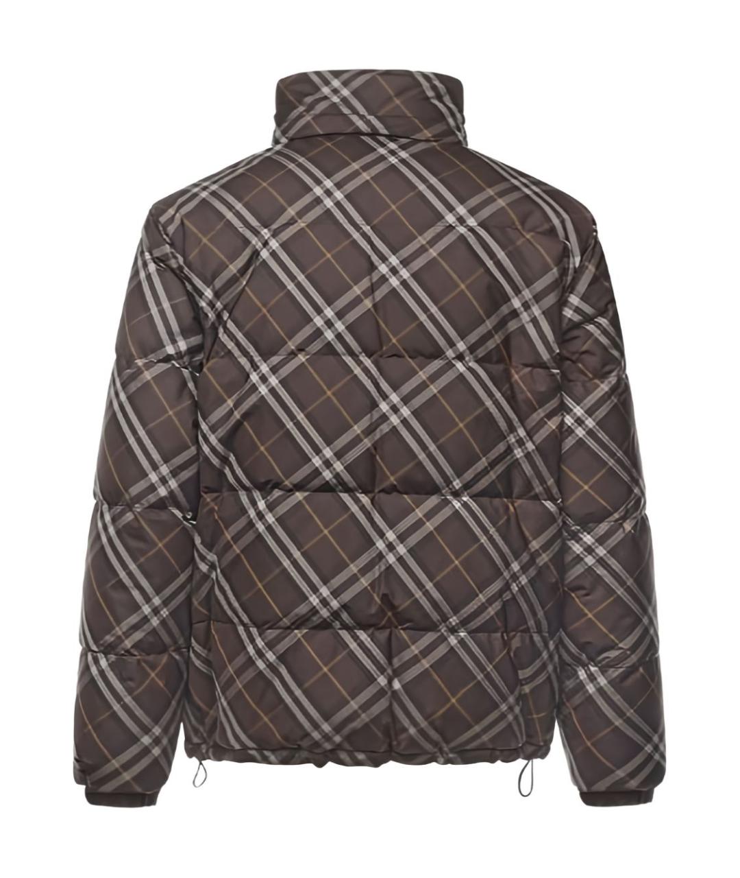 BURBERRY Коричневый полиэстеровый пуховик, фото 4