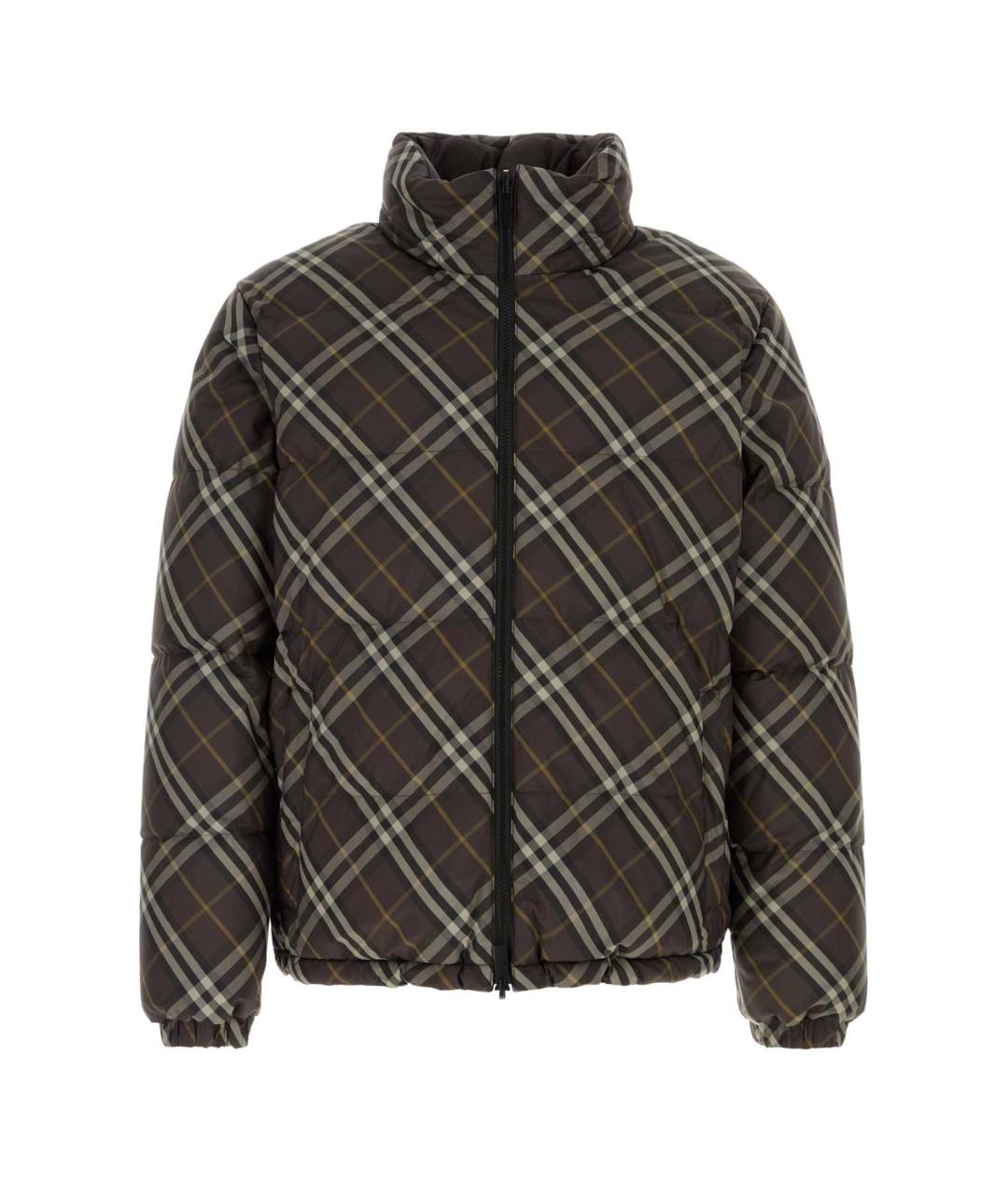 BURBERRY Коричневый полиэстеровый пуховик, фото 1