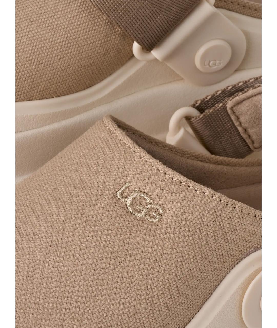 UGG Бежевые текстильные сандалии, фото 3